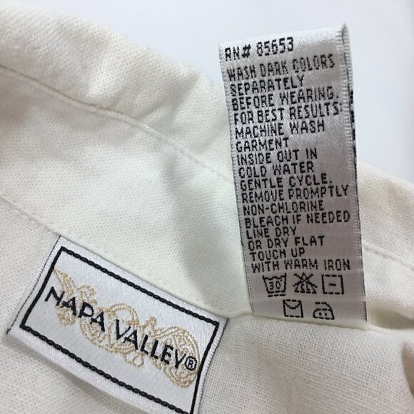 Napa Valley Linen Blend Beaded Sequin Plus Size Top 3/4 Sleeve Embellished - Picture 10 of 11